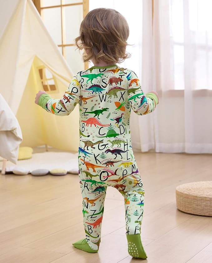 babee Reshinee Bamboo Viscose Baby Footie Pajama, Zipper Sleeper Boys Girls | - Image 8