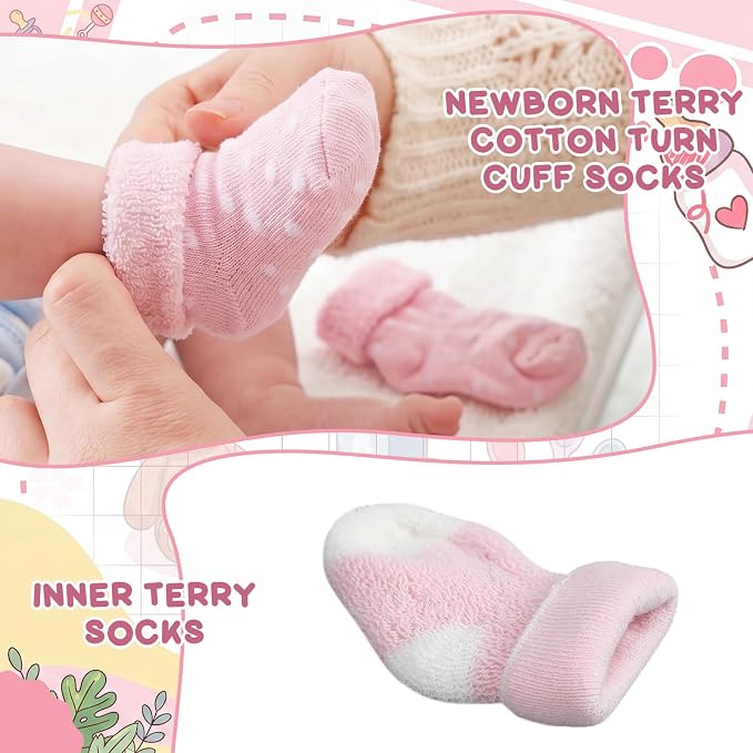 Twistover 10 Pairs Preemie Cotton Turn Cuff Socks - Image 5