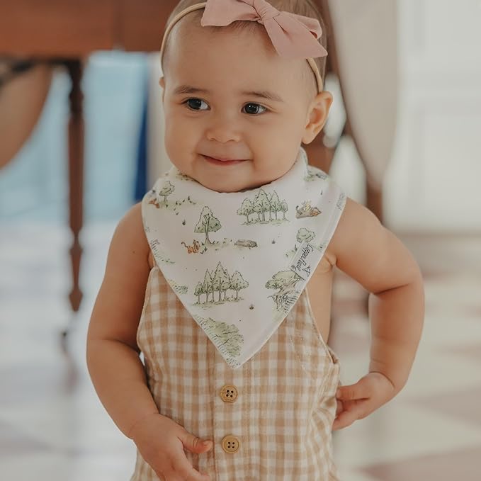 Copper Pearl Baby Bandana Drool Bibs for Drooling and Teething 6 Pack Gift Set Winnie The Pooh
