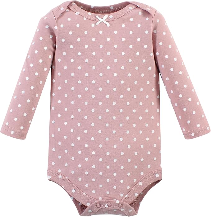Hudson Baby Baby Girls' Cotton Long-sleeve Bodysuits 3-pack - Image 4