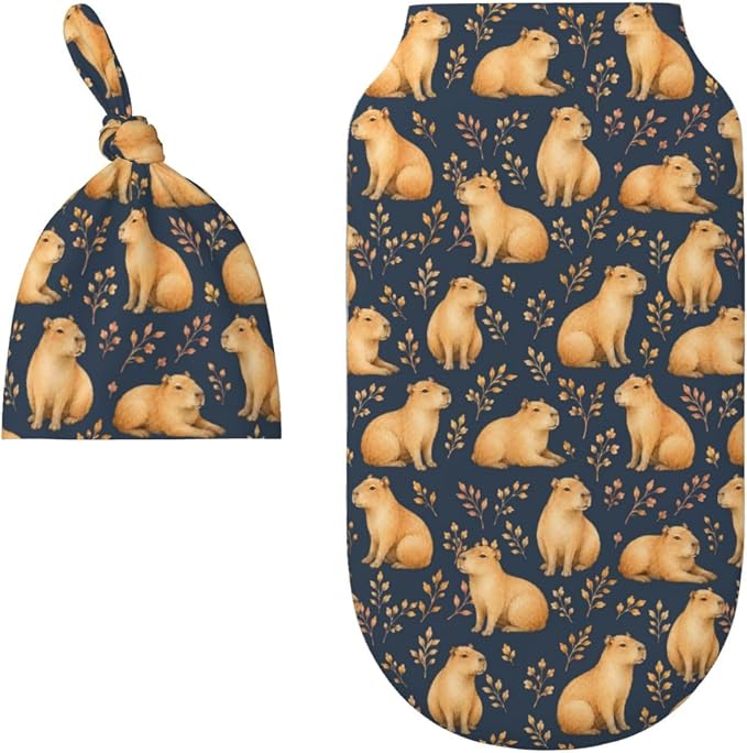 Capybaras Swaddle Blankets Soft Receiving Blanket Baby Swaddle Wrap - Image 8