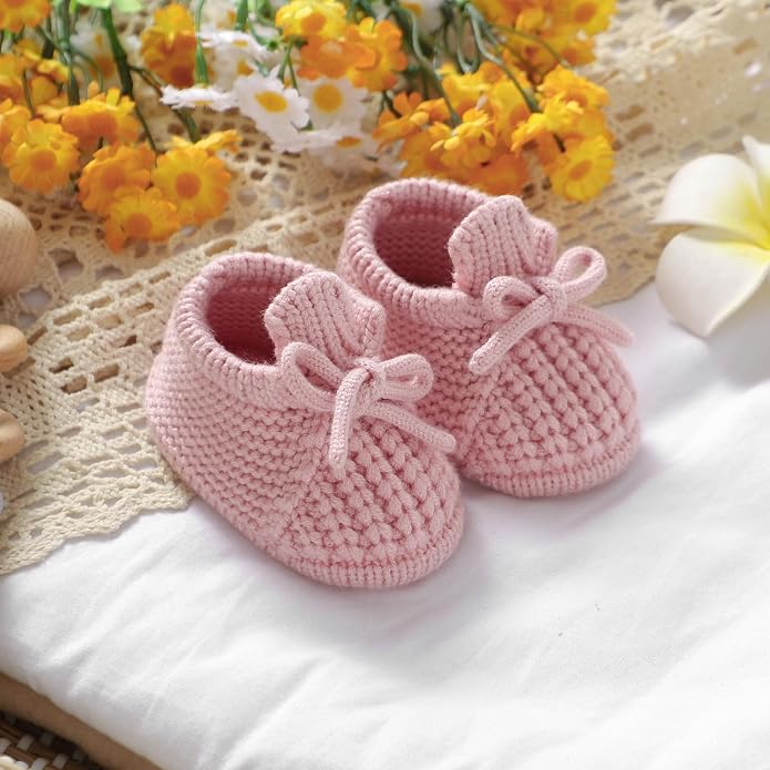 Baby Booties Newborn Baby First Shoes | Cozy Warm Knit Soft Booties - Image 6