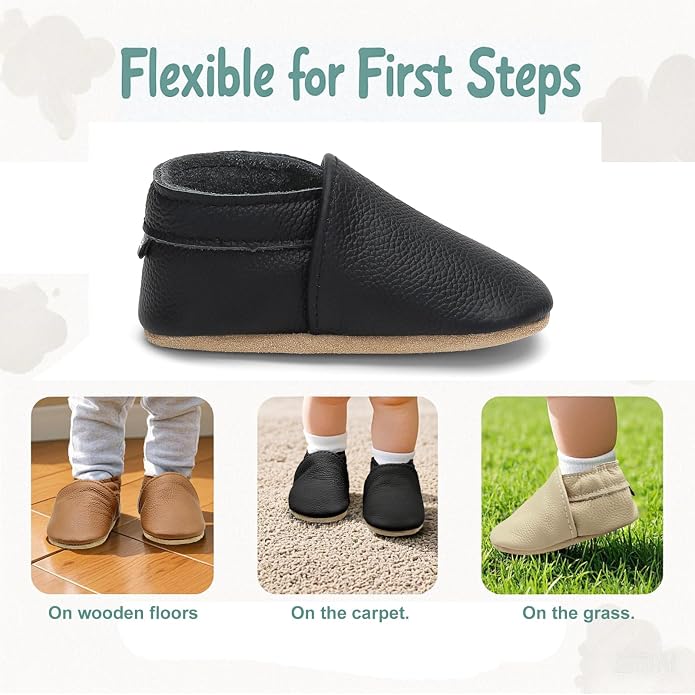 Genuine Leather Baby Booties Soft Sole Toddler Walking Shoes - Image 6