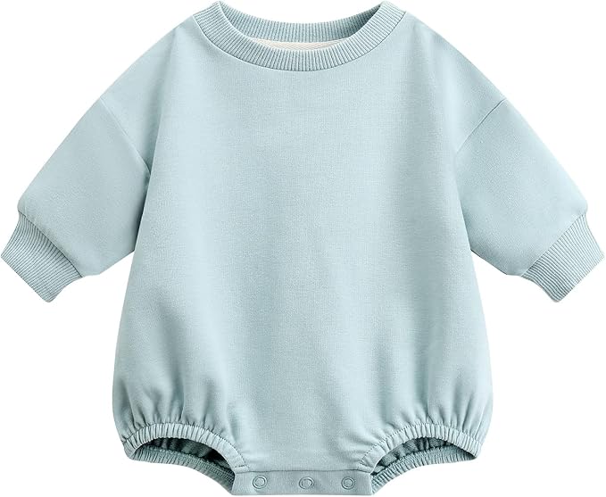 Bafeicao Baby Boy Girl Sweatshirt Romper Bubble Romper | Organic Cotton by Bafeicao