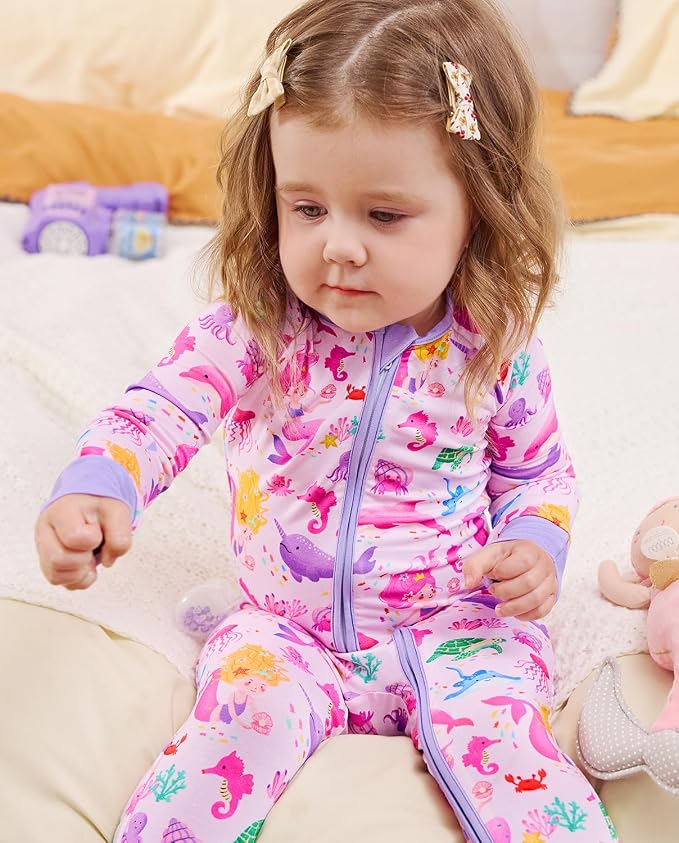babee Reshinee Viscose derived from bamboo Baby Pajamas Convertible Footie - Image 9