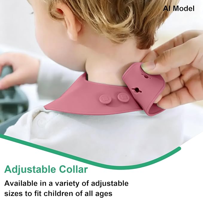 Set of 3 Silicone Bibs for Babies Toddler, Soft Adjustable Bibs for Baby Girl - Image 7