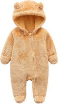 Baby Hooded Fleece Romper Long Sleeve Onesie Outwear Outfits 0-12M | Fall by BabymineStartFromTheHeart