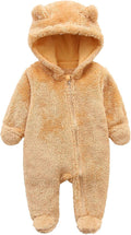 Baby Hooded Fleece Romper Long Sleeve Onesie Outwear Outfits 0-12M | Fall by BabymineStartFromTheHeart