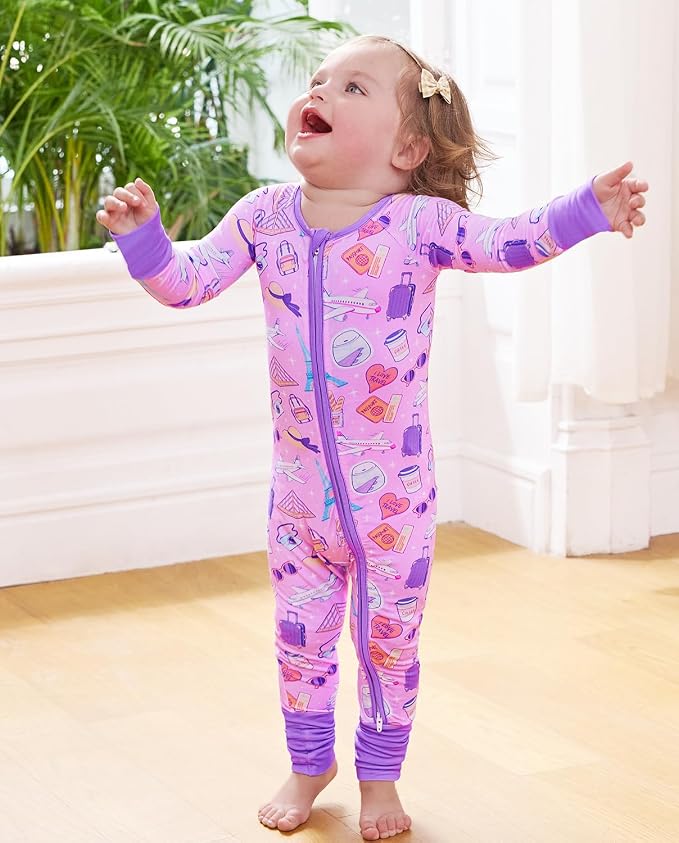 babee Reshinee Viscose derived from bamboo Baby Pajamas Convertible Footie - Image 7