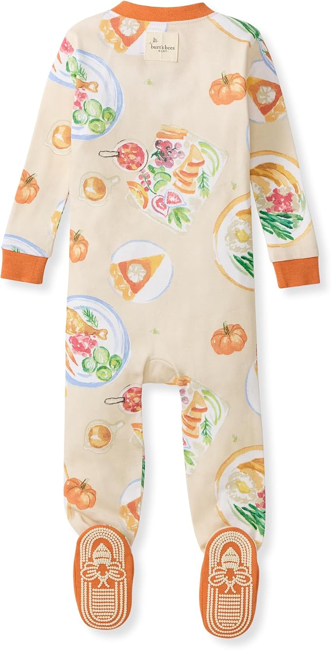 Burt's Bees Baby Boys Organic Cotton, Snug Fit Footed Sleeper Pajamas | - Image 2