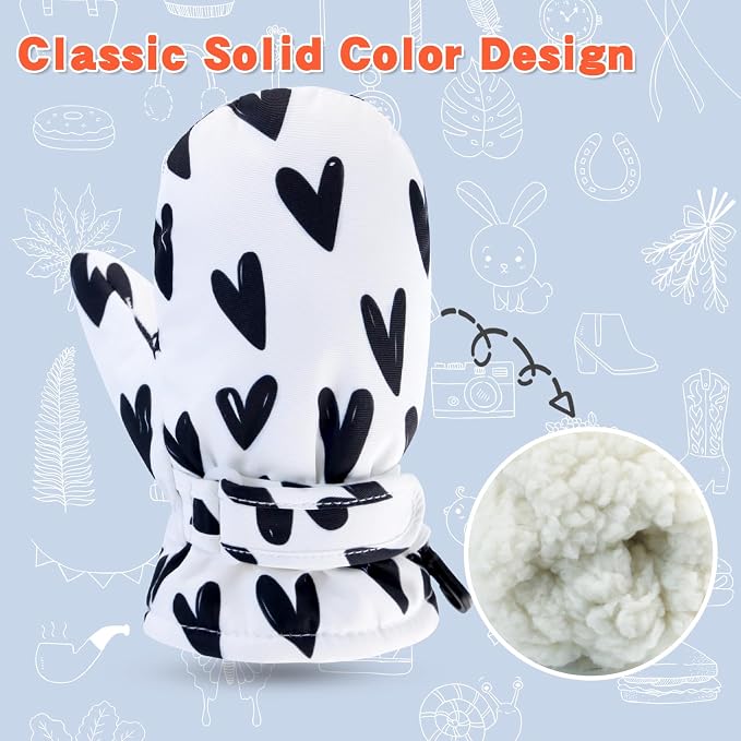 BAVST Toddler Waterproof Mittens Fleece Lined Baby Boys Girls Winter Warm Glove - Image 3