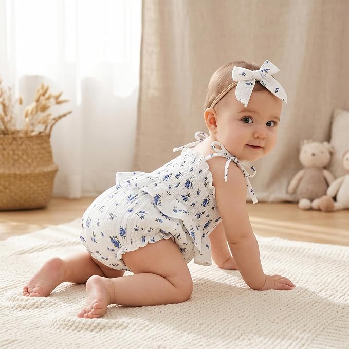 Baby Girl Romper Ruffle Newborn Girl Bodysuit Jumpsuit Baby Girl Clothes Outfit - Image 5