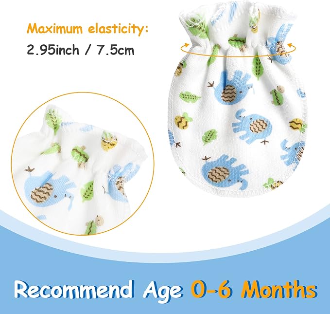 Geyoga 24 Pairs Newborn Baby Mittens No Scratch - Image 2