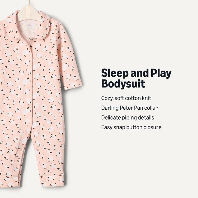 Amazon Essentials x Sofia Grainge Unisex Babies' Cotton Footless Sleepsuit - Image 2