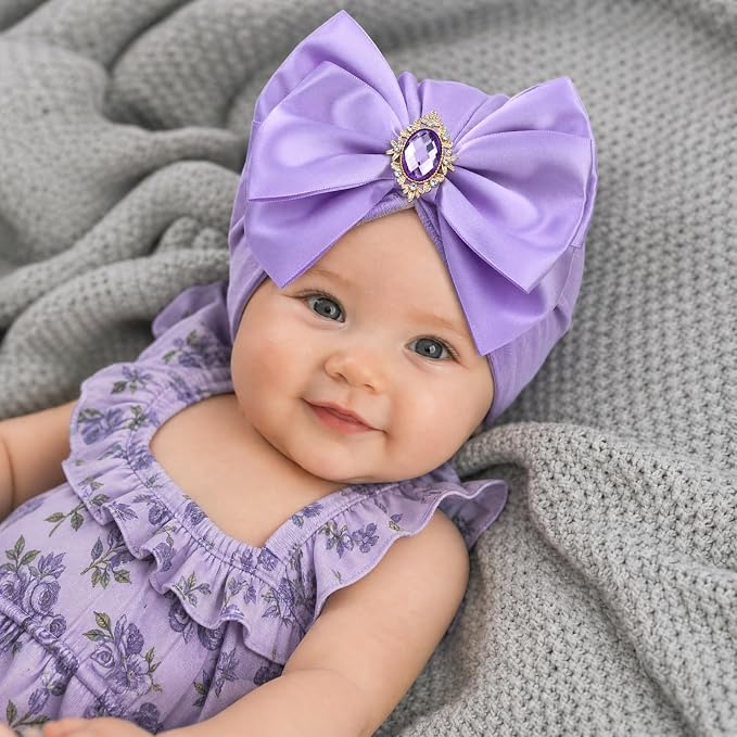 Cinaci 6 Pack Nursery Hospital Caps Bonnets Beanies Headwraps Turban Hats - Image 5