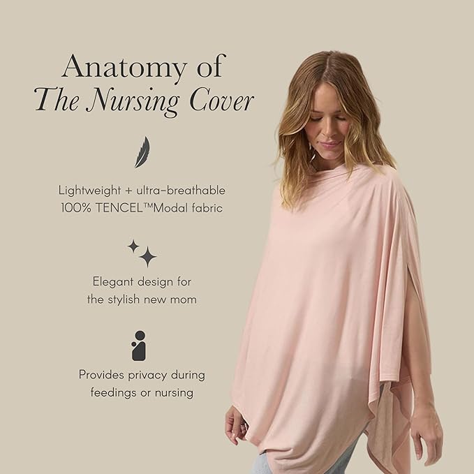 Solly Baby Nursing Cover, Ultra-Breathable, Lightweight Breastfeeding Cover-Up, Buttery-Soft Fabric, Universal Fit, Postpartum Essentials, Newborn Must Haves, Spelt