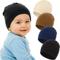DRESHOW BQUBO 4 Pieces Baby Beanie Newborn Toddler Soft Cute Knit Hat Hospital by DRESHOW