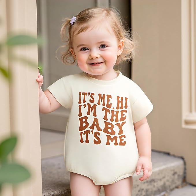 Newborn Baby Boy Girl Summer Clothes Funny Print Sweatshirt Romper Oversized - Image 2
