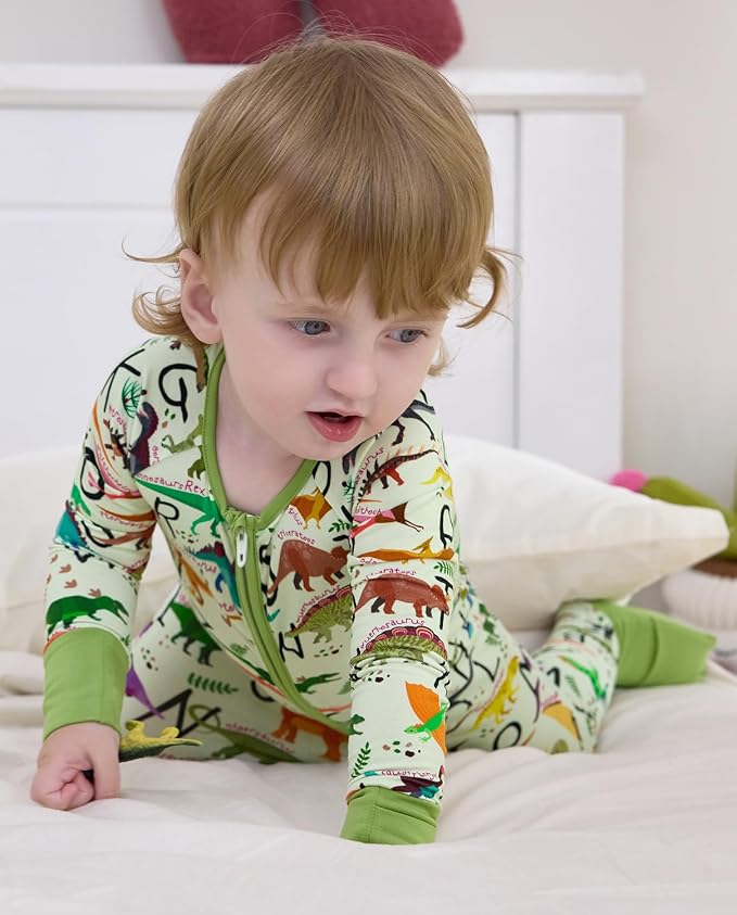 babee Reshinee Bamboo Viscose Baby Footie Pajama, Zipper Sleeper Boys Girls | - Image 7