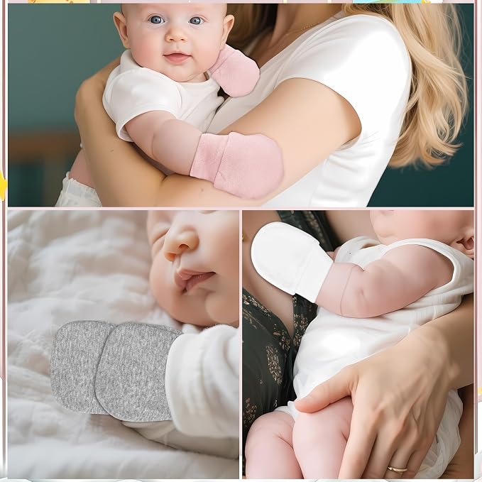 No Scratch Baby Mittens, Newborn Infant Toddler Mittens | Soft Elastic Wrist - Image 5