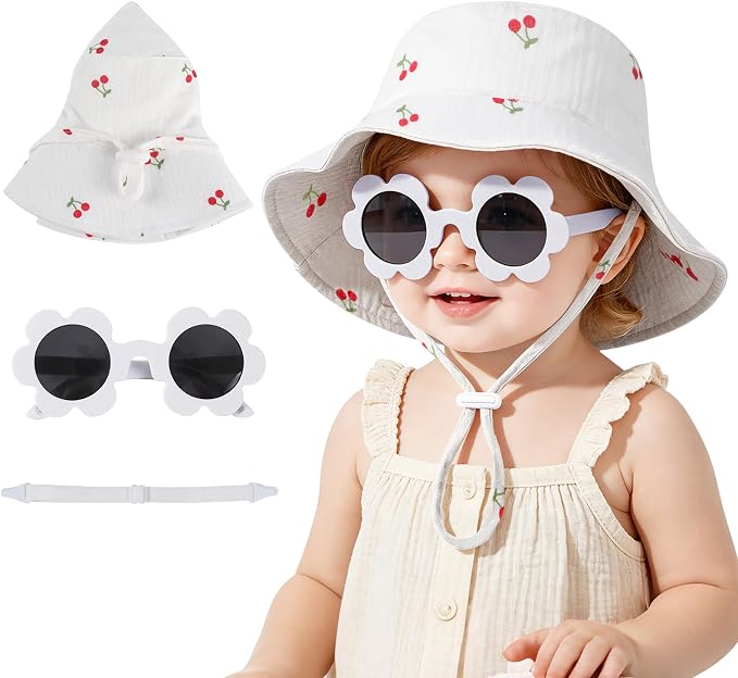 Leotruny Cotton Baby Sun Hat: Muslin Adjustable Bucket Hat by Leotruny