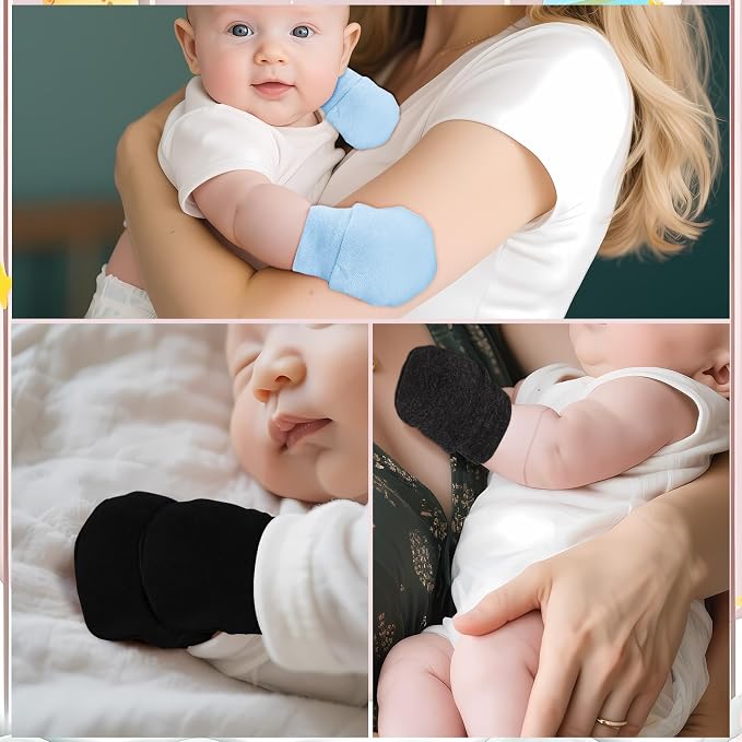 No Scratch Baby Mittens, Newborn Infant Toddler Mittens | Soft Elastic Wrist - Image 5