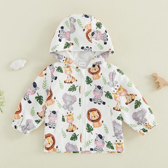 Toddler Baby Girl Windbreaker Jacket Zip Up Hoodie Long Sleeve Sweatshirt - Image 5