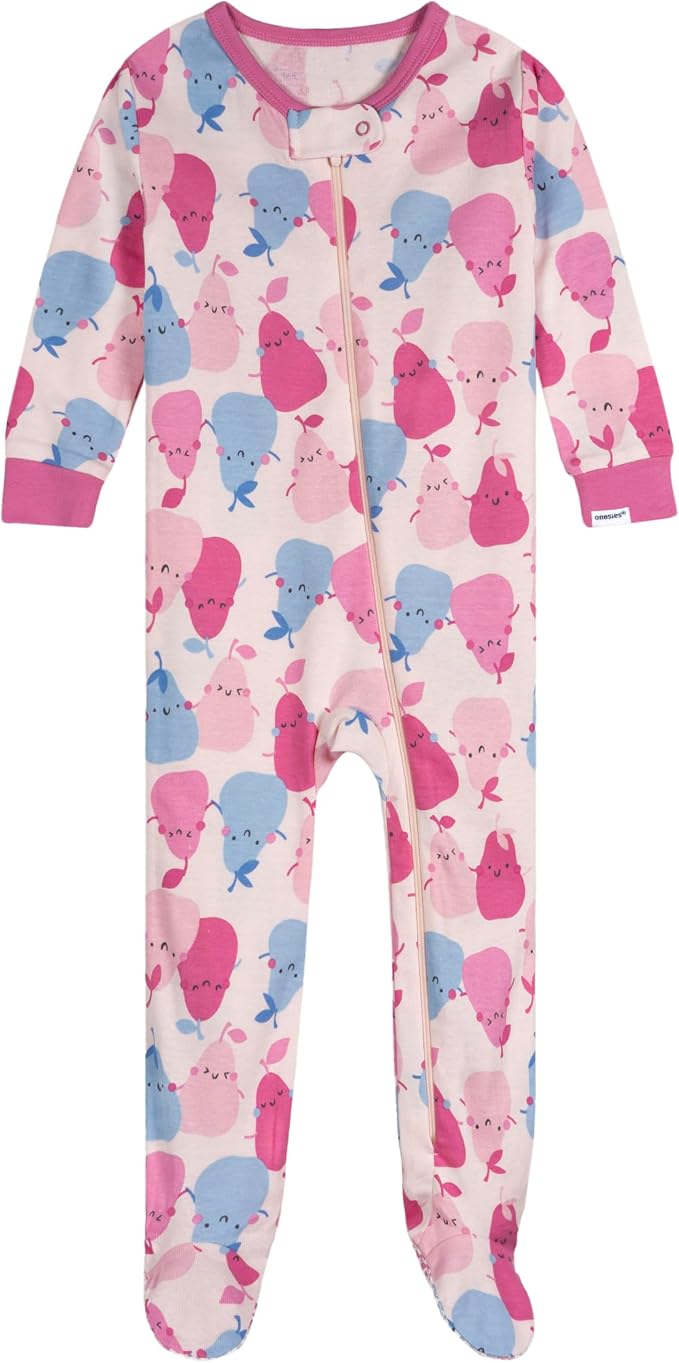 Onesies Brand Baby Girls 4-Pack Footed Pajamas - Image 2
