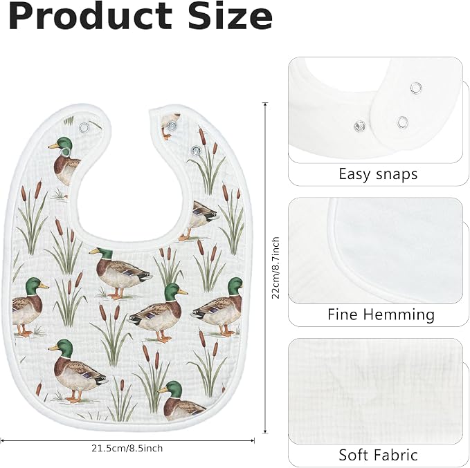 Baby Bibs for Baby Boys Girls 6-Pack - Image 6