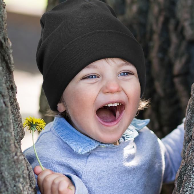 DRESHOW BQUBO 4 Pieces Baby Beanie Newborn Toddler Soft Cute Knit Hat Hospital - Image 6