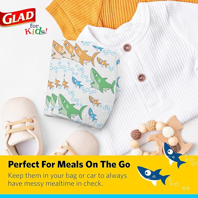 Glad for Kids Disposable Paper Bibs & Crumb Catcher, 30 Ct, 24-Pk | Absorbent - Image 4