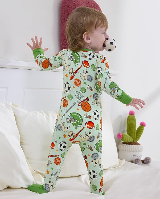 babee Reshinee Bamboo Viscose Baby Footie Pajama, Zipper Sleeper Boys Girls - Image 4