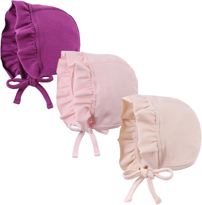 Lovely Baby Girl Hospital Hat Soft Cotton Newborn Beanie Winter Baby Hats by Bamery