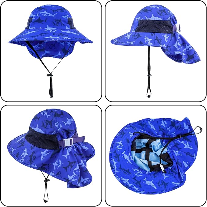 Toddler Baby Sun Hat Kids Summer Beach Essentials Adjustable Beach Hats - Image 5