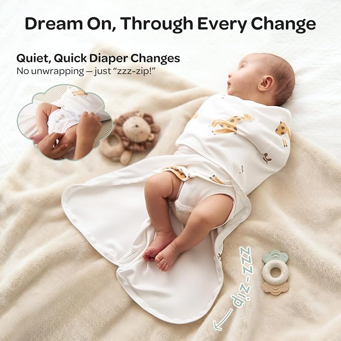 Momcozy Swaddles for Newborns, Quiet Fastener Swaddle for Infant 0-3 Months | - Image 5