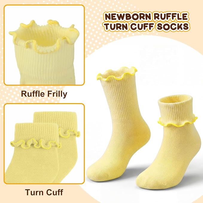 Toulite 12 Pair Preemie Newborn Baby Socks - Image 4