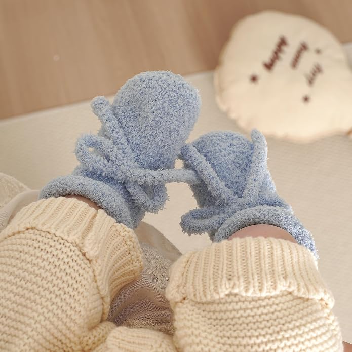 LAWKUL Cotton Baby Booties Newborn Fleece Shoes Sock - Image 5