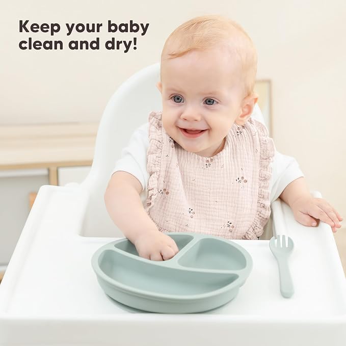 Bearmoss 8 Pack Muslin Baby Bibs - Image 2