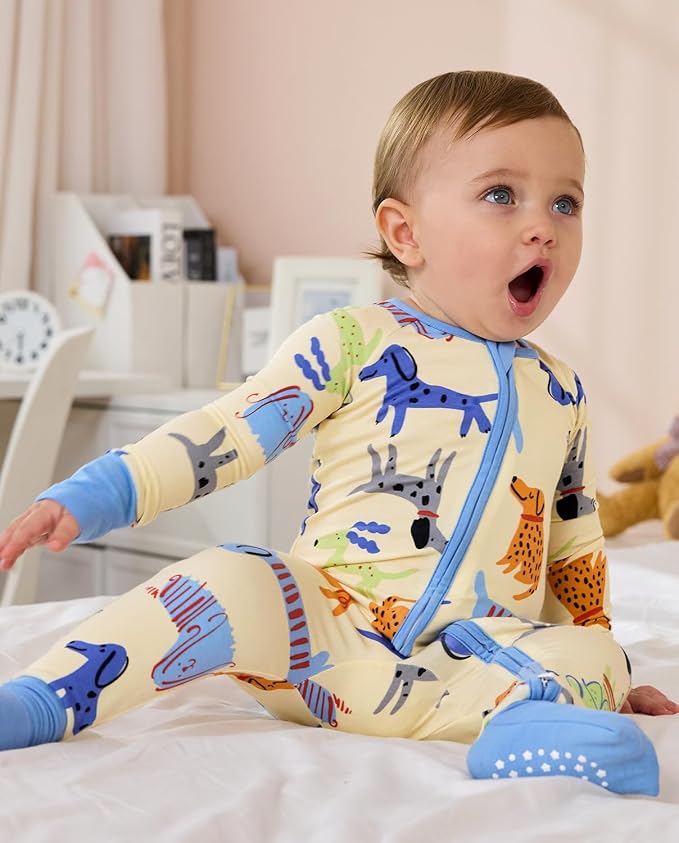 babee Reshinee Bamboo Viscose Baby Footie Pajama, Zipper Sleeper Boys Girls | - Image 9