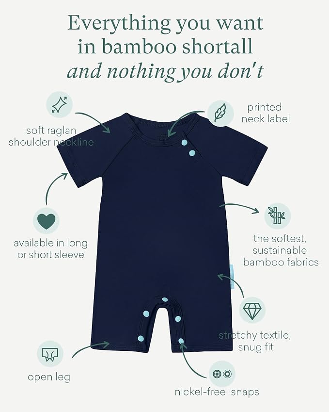 PurComfy SuperSoft Bamboo Viscose Baby Romper, Short Sleeve | One-piece Summer - Image 2