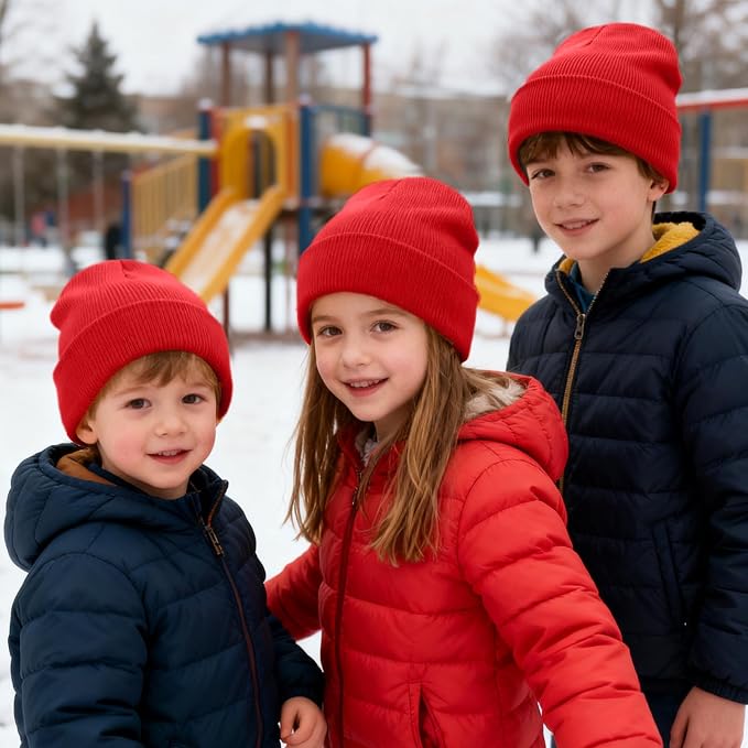 ZOORON Toddler Beanie Baby Kids Beanies Warm Winter Hat Knit Skull Cap - Image 4