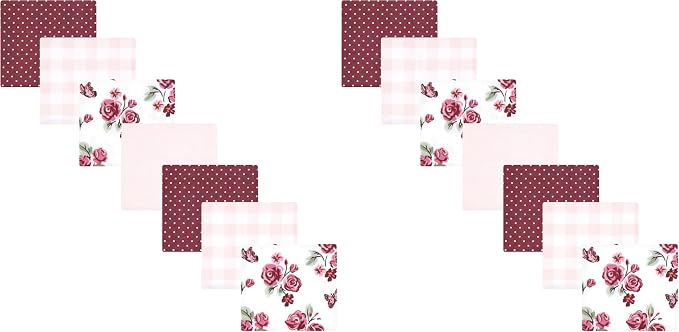 Hudson Baby Unisex Baby Cotton Flannel Receiving Blankets Bundle, Sweet Roses by HudsonBaby