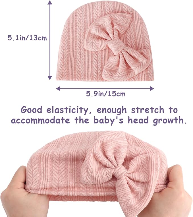 BQUBO Newborn Baby Hats Bear Ears and Mittens Sets Preemie Caps Baby Boy Girl - Image 7