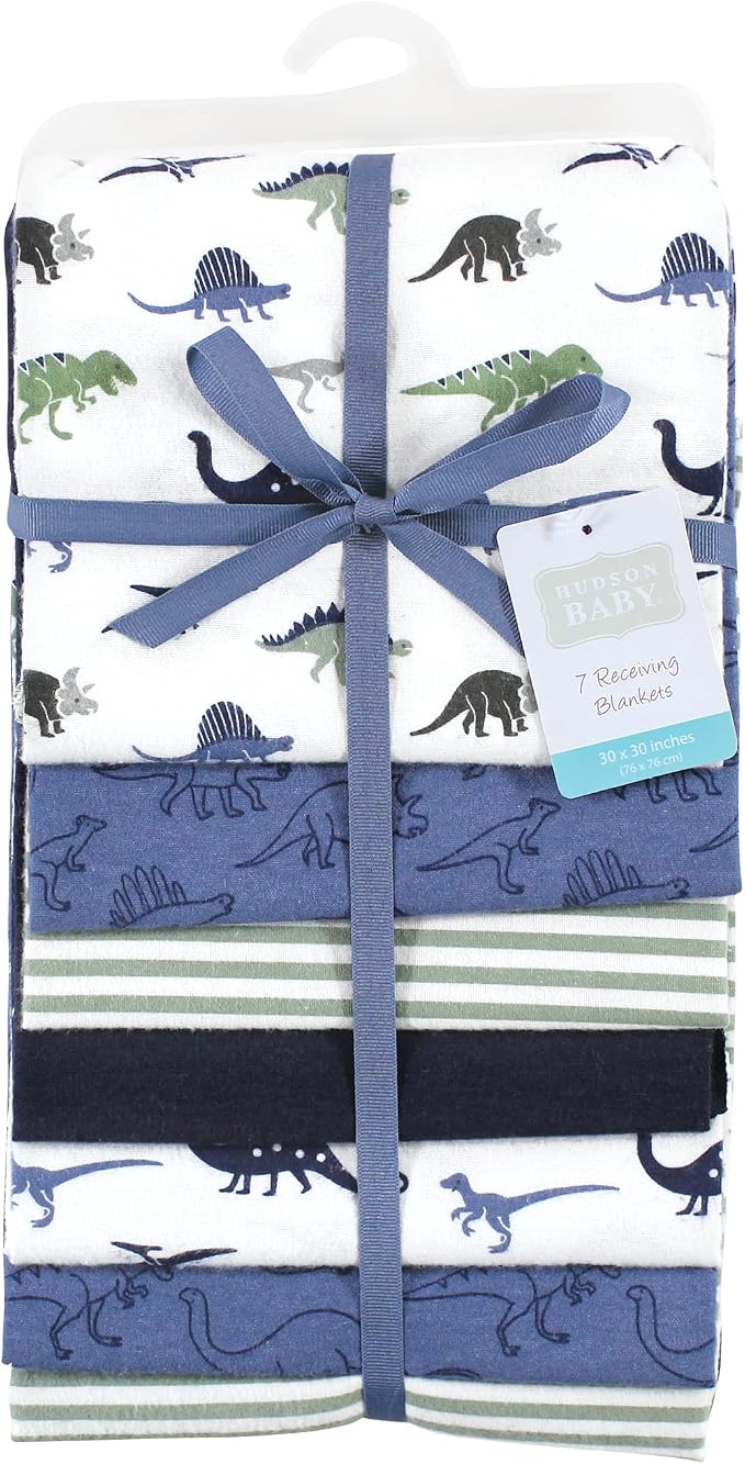 Hudson Baby Unisex Baby Cotton Flannel Receiving Blankets Bundle, One Size - Image 2