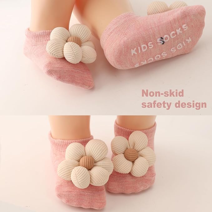 DRESHOW BQUBO Baby Girls Toddler Anti Slip Socks - Image 5