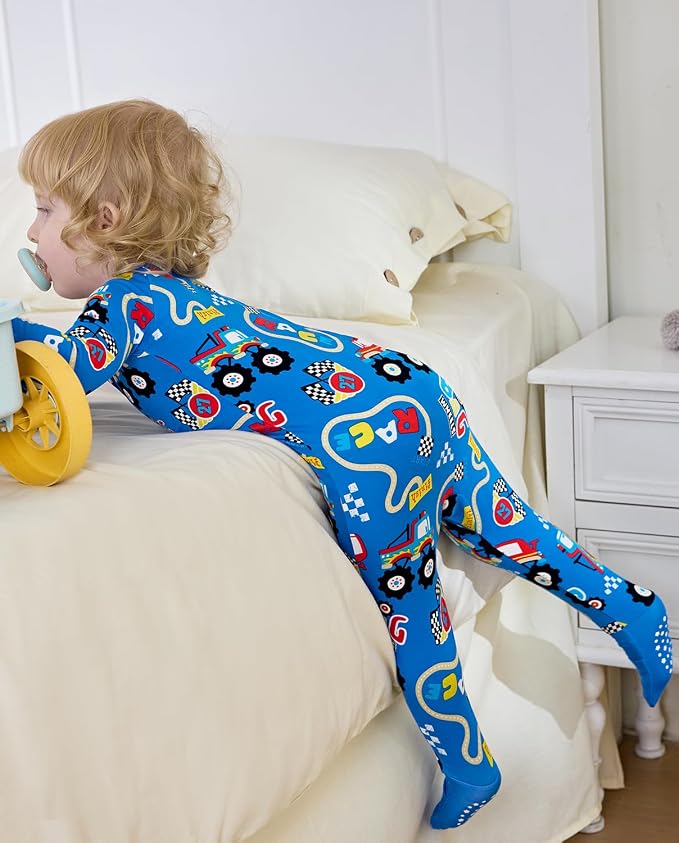 babee Reshinee Bamboo Viscose Baby Footie Pajama, Zipper Sleeper Boys Girls | - Image 8
