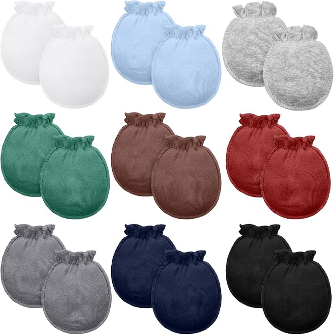 Syhood 9 Pairs Newborn Infant Mittens 0-6 Months by Syhood