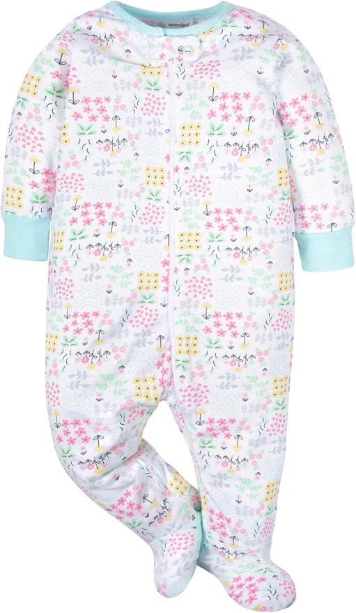 Onesies Brand Baby Girls 4-Pack Sleep 'N Play Footies Multi Pack - Image 2