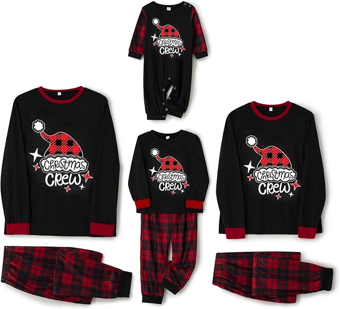 Awoscut Family Christmas Pajamas Matching Pajamas for Family, Xmas PJs Sets Holiday Sleepwear