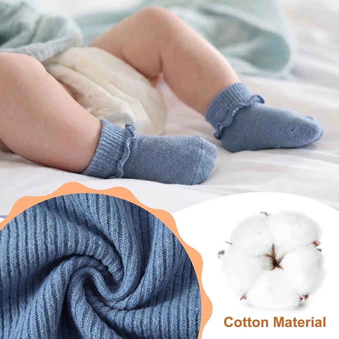 Toulite 12 Pair Preemie Newborn Baby Socks - Image 5